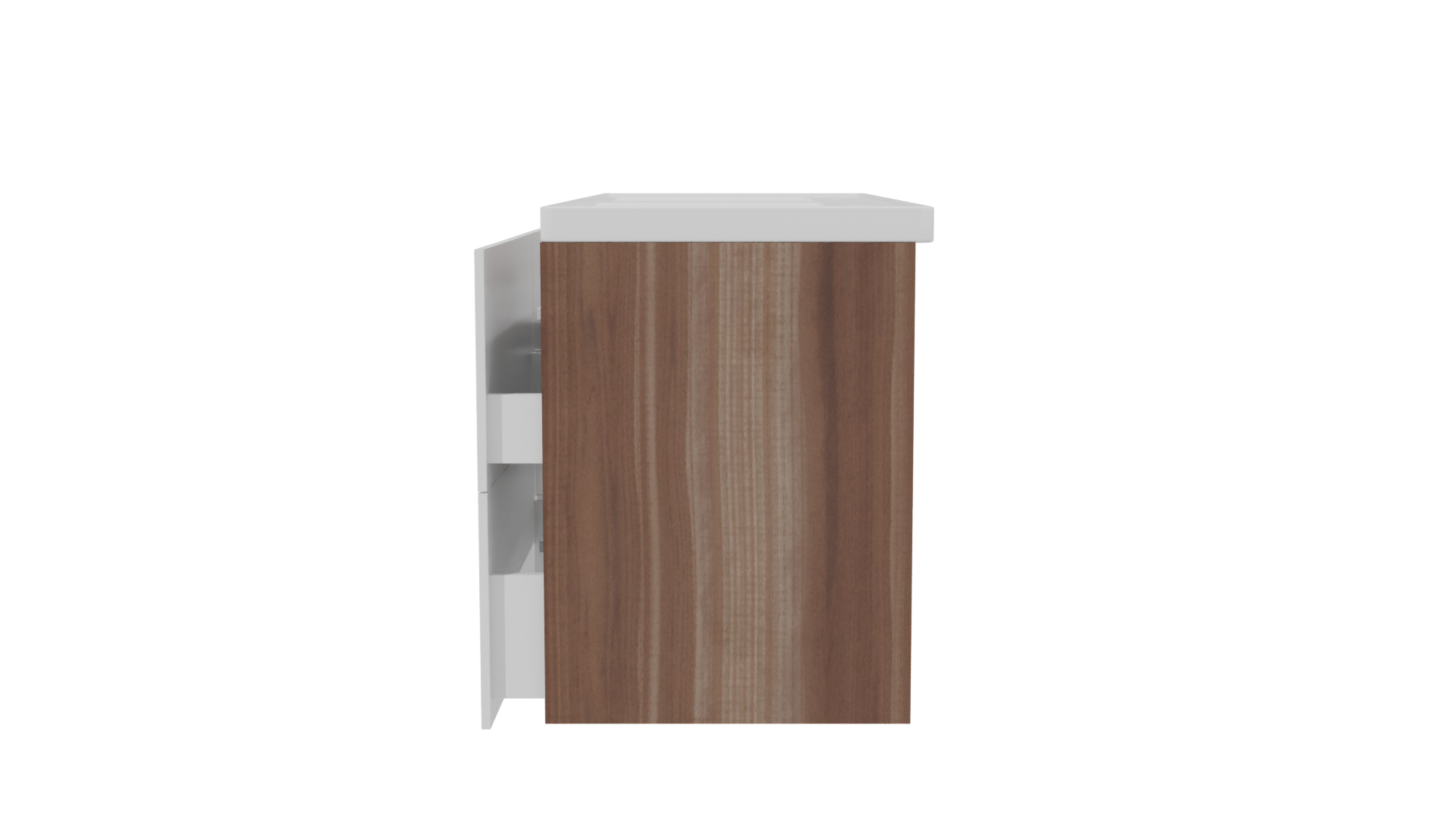 Contemporary Double Sink Vanity Model - Professional 3D Model Render 2