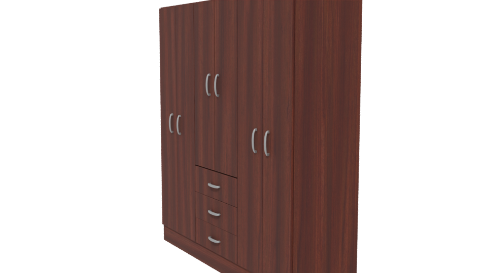 Elegant Wooden Wardrobe 3D Model - Professional 3D Model Render 13