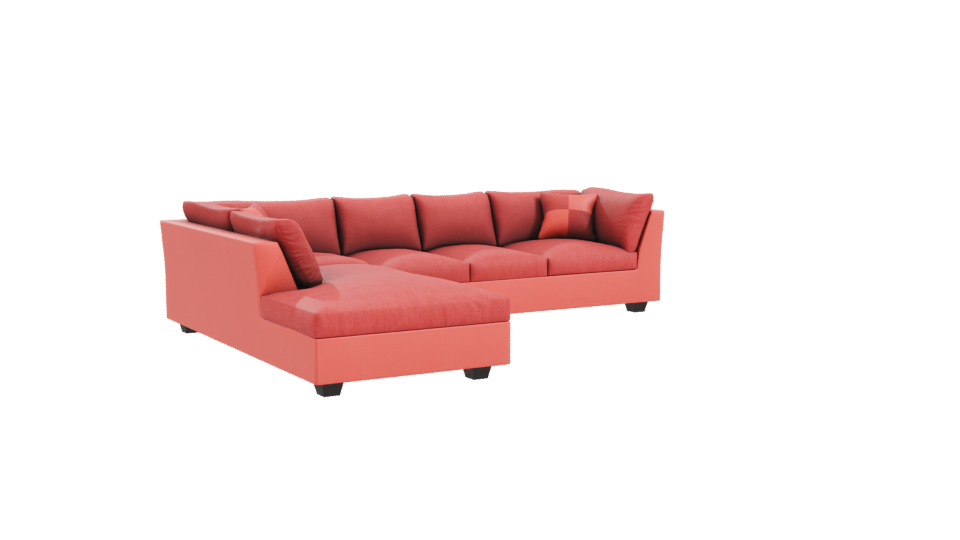 Contemporary L-Shaped Sofa 3D - Professional 3D Model Render 10