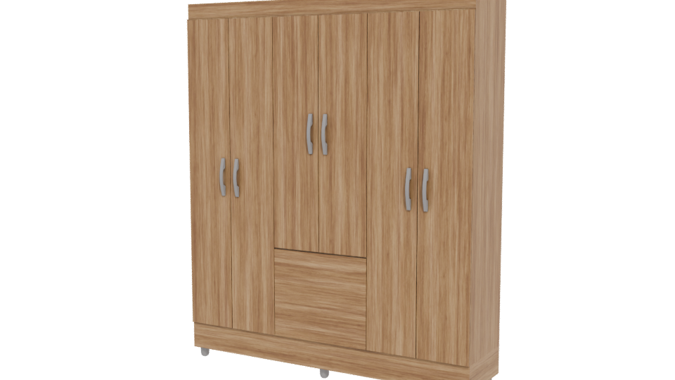 Stylish Wooden Storage Cabinet 3D - Professional 3D Model Render 12