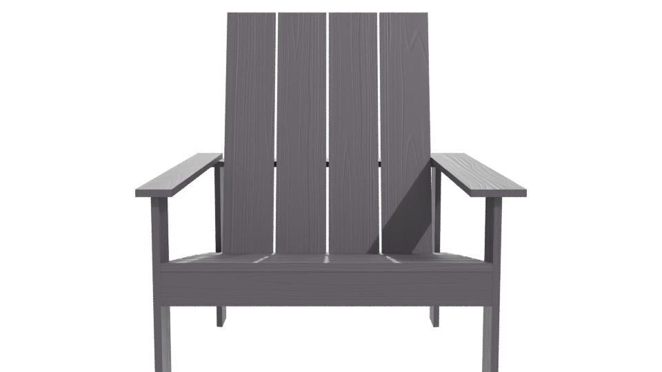 Stylish Wooden Outdoor Chair Model - Professional 3D Model Render 11