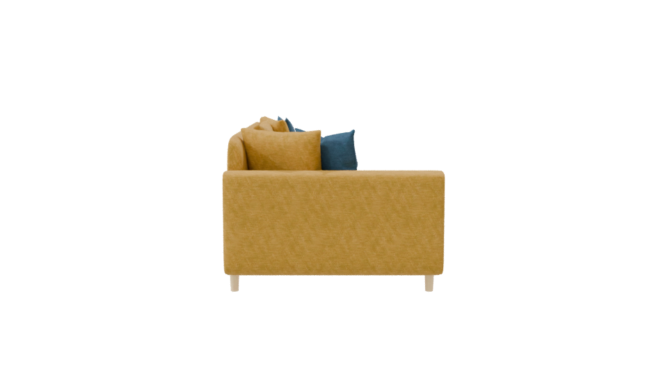 Stylish Yellow L-Shaped Sofa 3D Model - Professional 3D Model Render 8