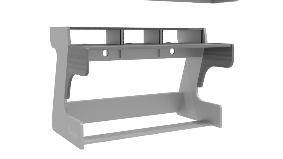 Minimalist Office Desk Model - Professional 3D Model Render 10