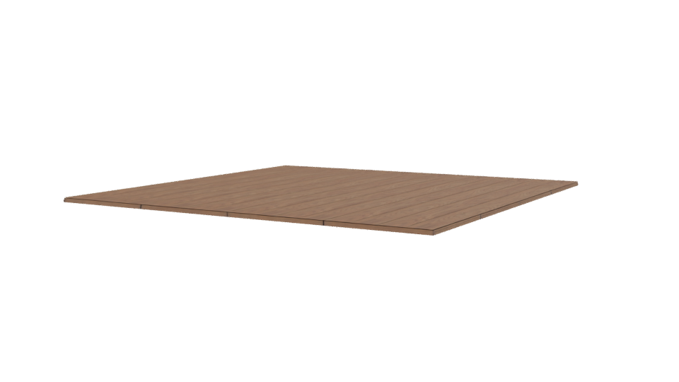Wooden Panel Floor 3D Model - Professional 3D Model Render 3