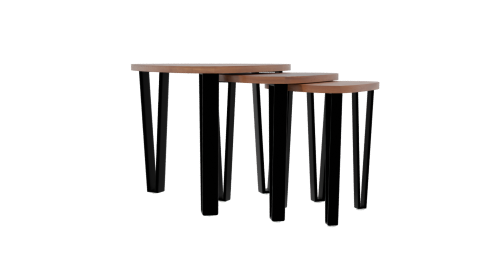 Stylish Modern Wooden Table 3D - Professional 3D Model Render 3