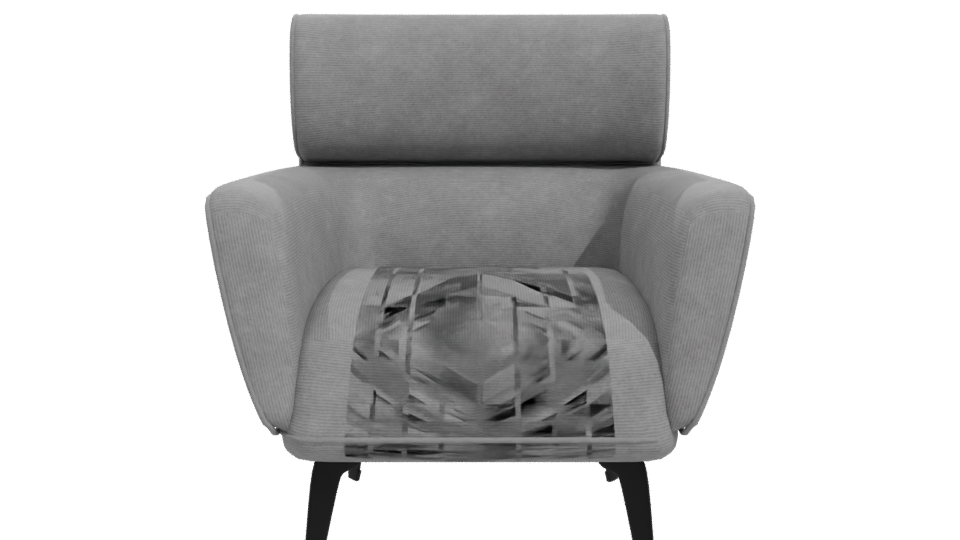 Contemporary Fabric Lounge Chair 3D Model - Professional 3D Model Render 11