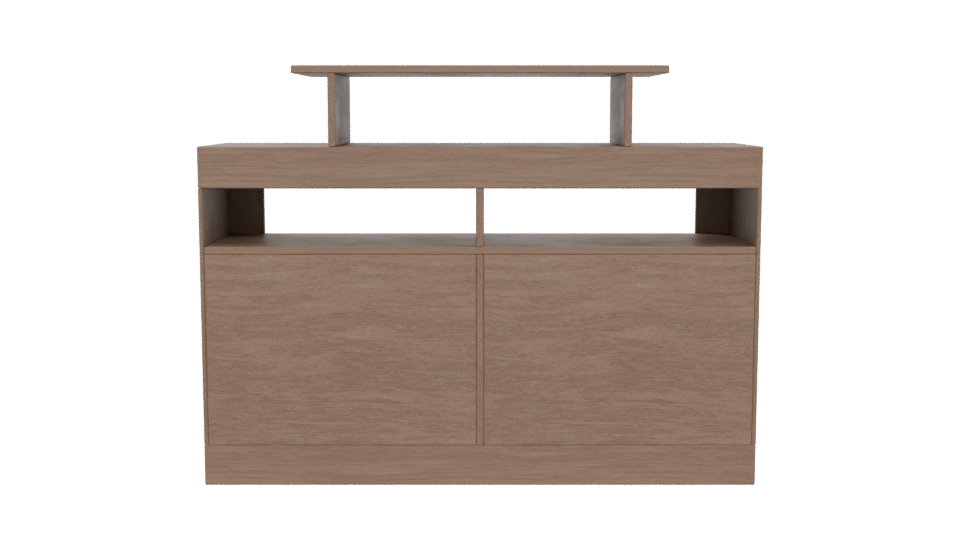 Contemporary Wooden Console Table 3D - Professional 3D Model Render 5