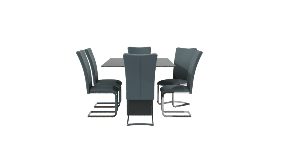 Rectangular Dining Table Set 3D - Professional 3D Model Render 8