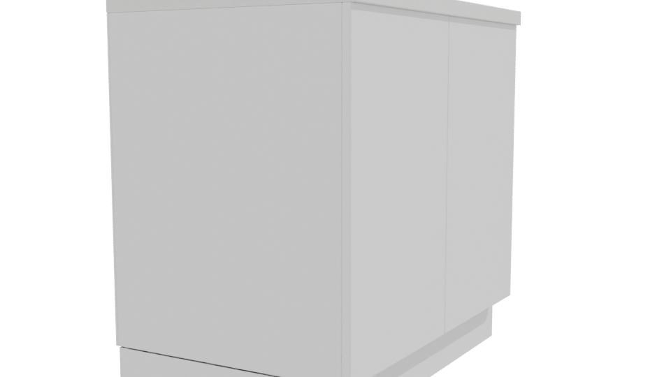 Stylish Minimalist Wooden Reception Desk 3D Model - Professional 3D Model Render 9