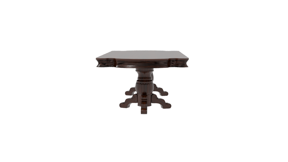 Elegant Wooden Dining Table 3D - Professional 3D Model Render 8