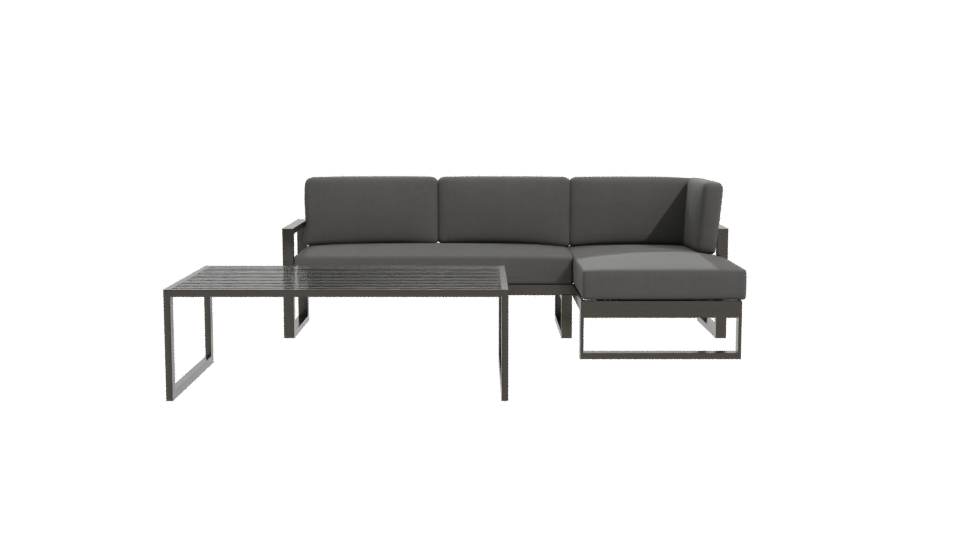 Contemporary Outdoor Sectional Sofa Set 3D Model - Professional 3D Model Render 11