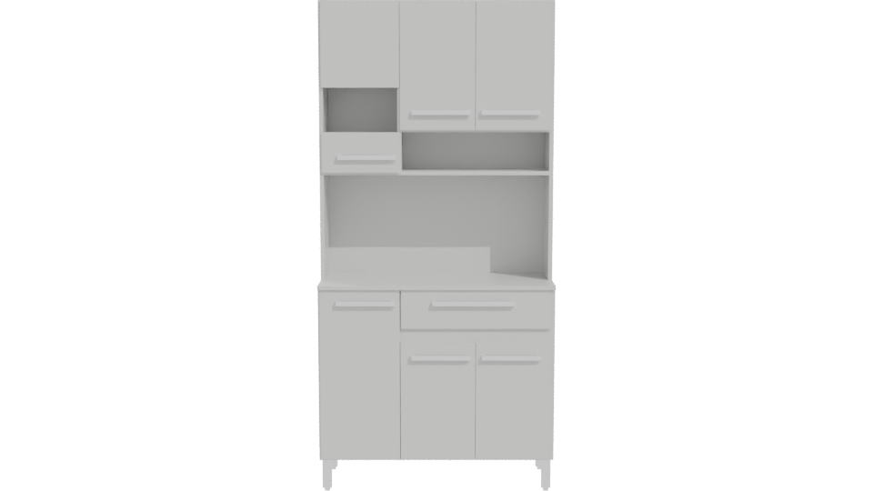 Stylish Kitchen Cabinet 3D Model - Professional 3D Model Render 11