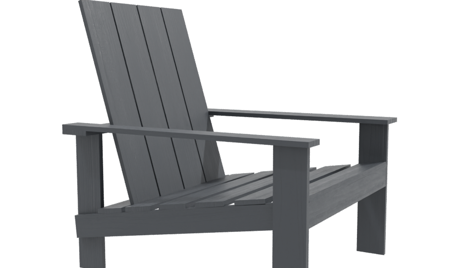 Stylish Outdoor Wooden Chair 3D - Professional 3D Model Render 9