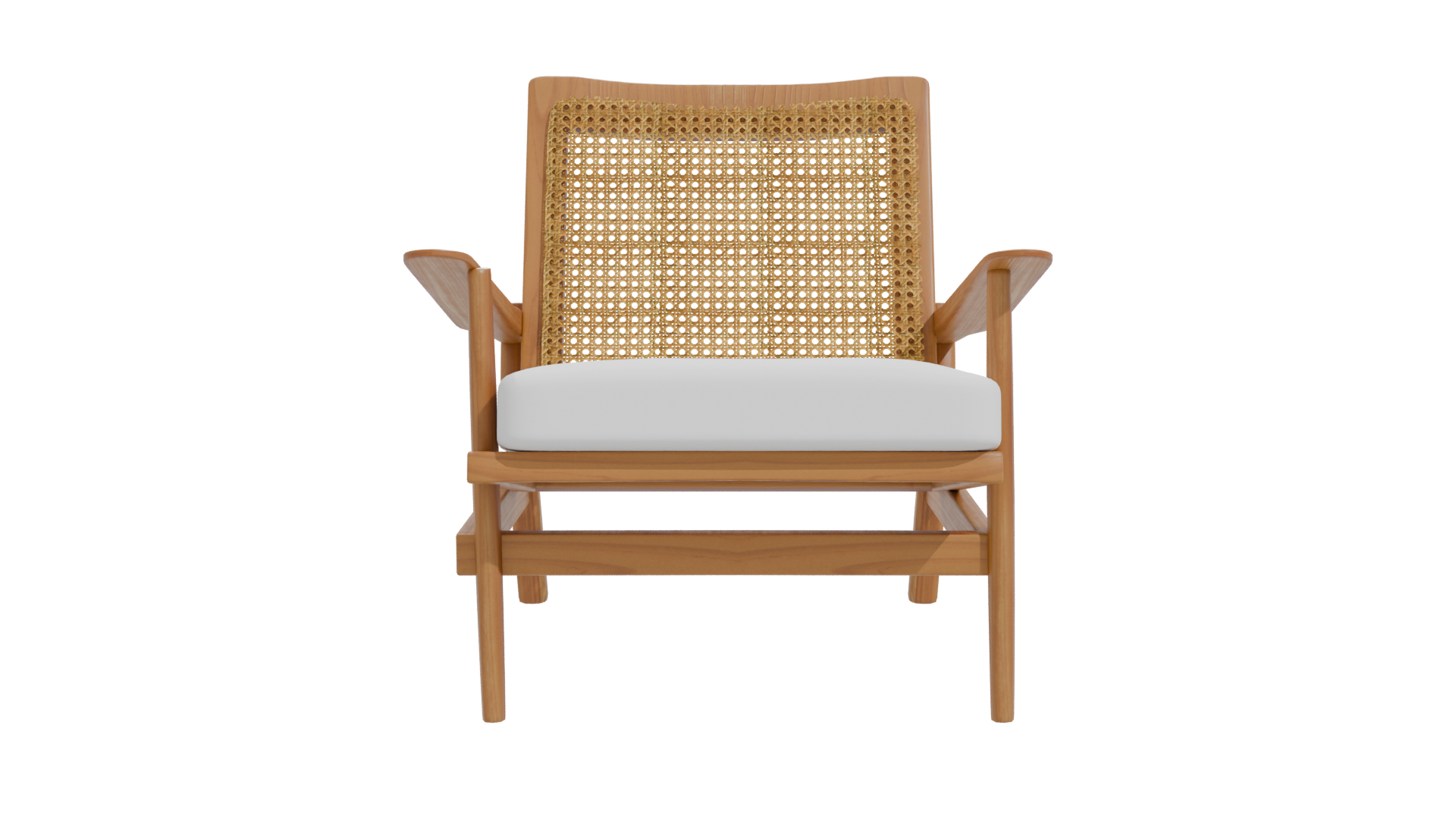 Elegant Rattan Lounge Chair 3D - Professional 3D Model Render 11