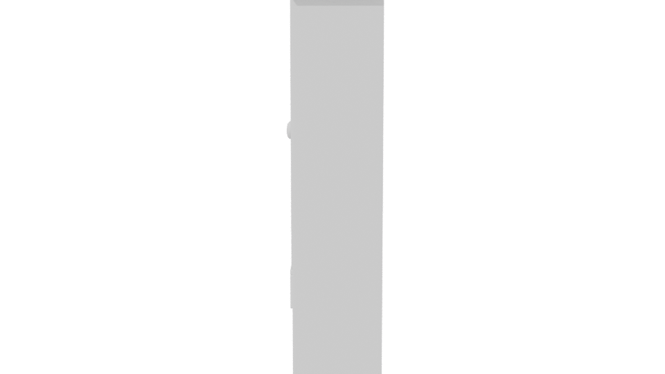 Sleek White Storage Cabinet 3D - Professional 3D Model Render 2