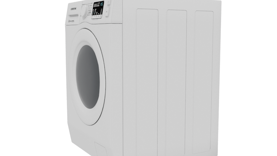 Stylish Front Load Washer 3D - Professional 3D Model Render 13