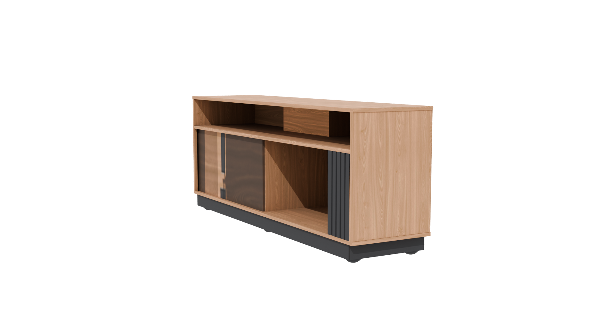 Modern Wooden TV Stand 3D - Professional 3D Model Render 13