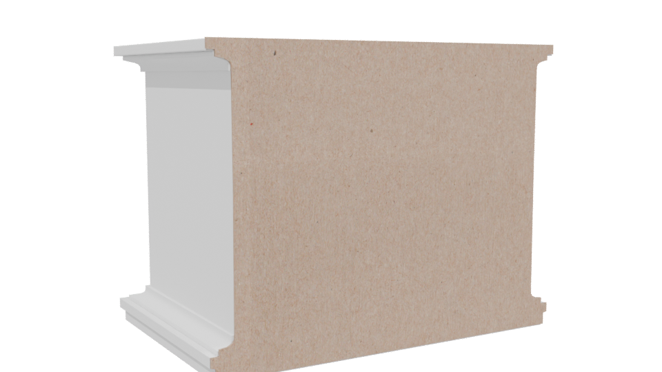 Elegant Two-Drawer Nightstand 3D - Professional 3D Model Render 4