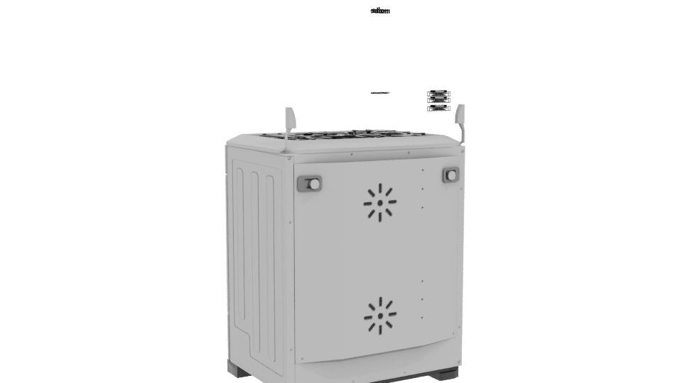 Compact Gas Stove 3D Model - Professional 3D Model Render 4