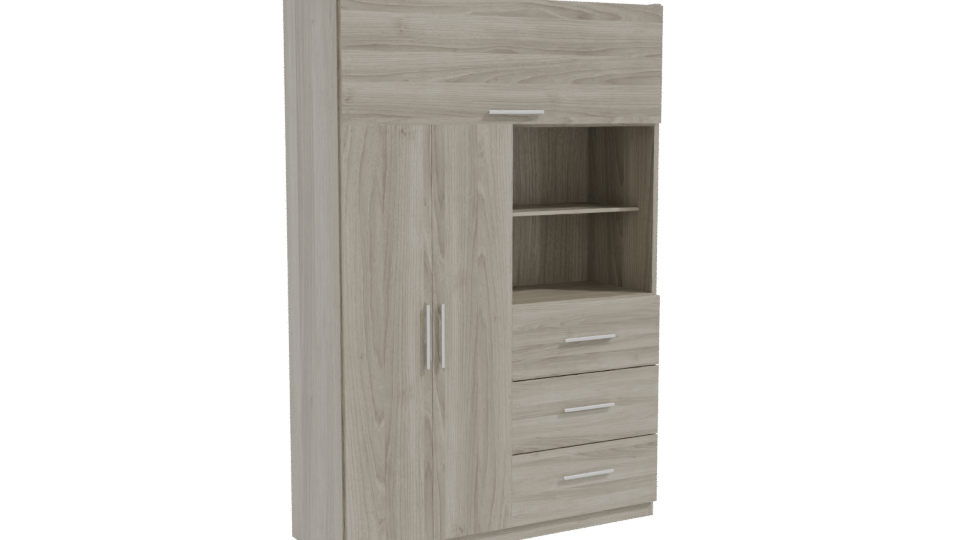 Contemporary Storage Cabinet 3D Model - Professional 3D Model Render 10