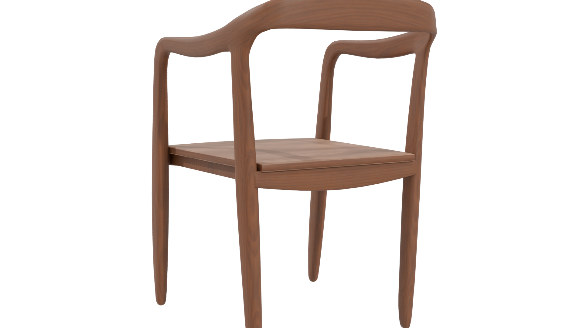 Stylish Wooden Dining Chair 3D - Professional 3D Model Render 4