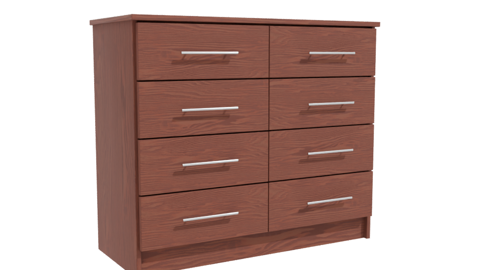 Contemporary Wooden Dresser 3D Model - Professional 3D Model Render 10
