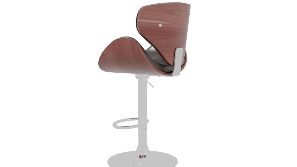 Stylish Bar Stool 3D Model - Professional 3D Model Render 3
