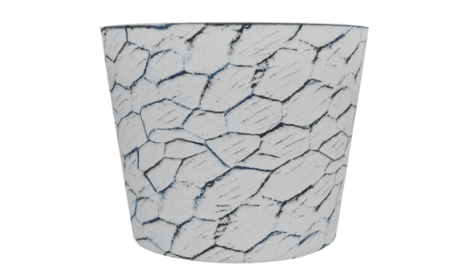 Stylish Textured Ceramic Pot 3D Model - Professional 3D Model Render 12