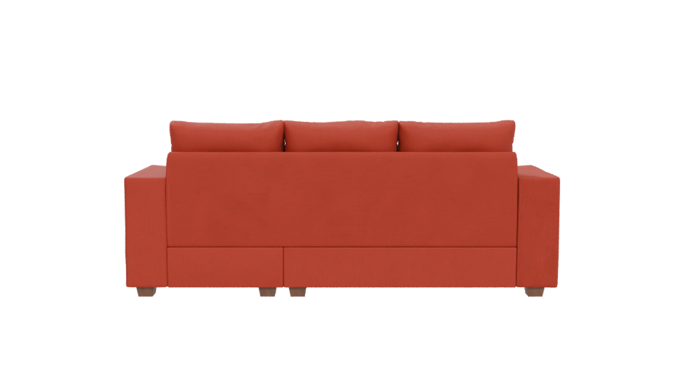 Red Sectional Sofa 3D Model - Professional 3D Model Render 5