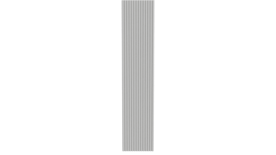 Stylized Vertical Slatted Panel 3D - Professional 3D Model Render 11