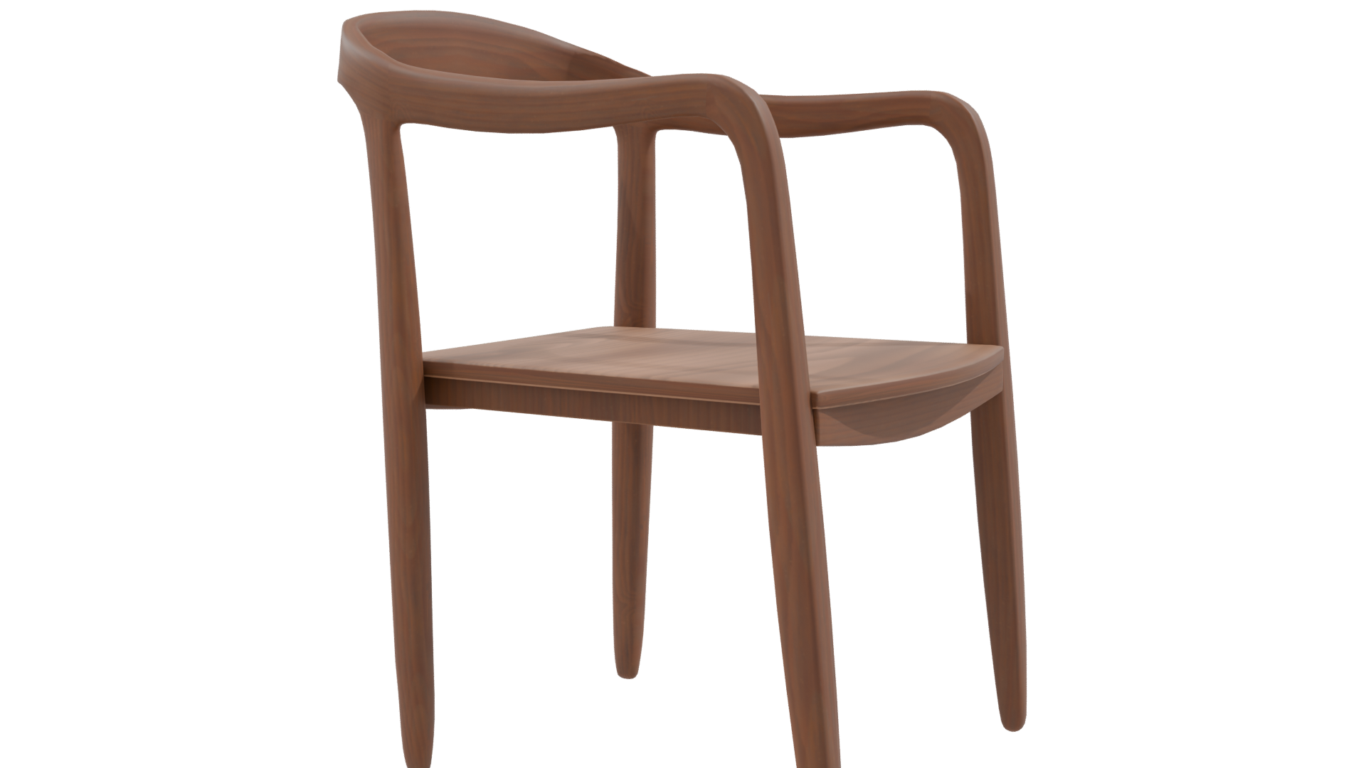 Stylish Wooden Dining Chair 3D - Professional 3D Model Render 9