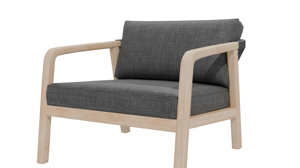 Contemporary Outdoor Lounge Chair 3D Model - Professional 3D Model Render 12