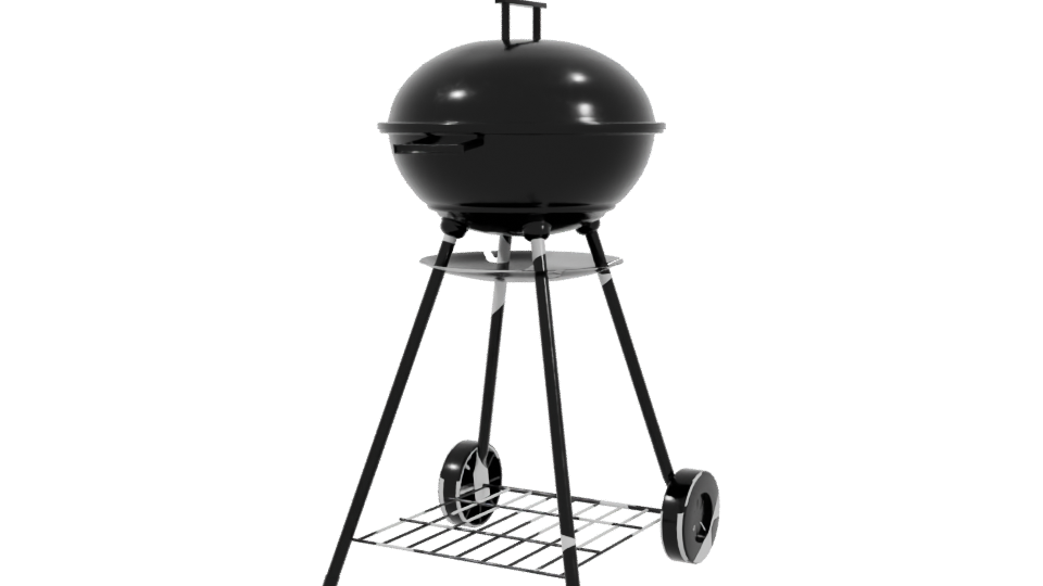 Stylish Outdoor Charcoal Grill 3D - Professional 3D Model Render 3