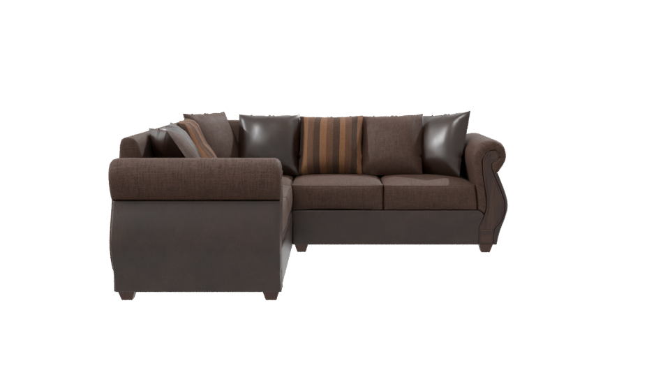 Luxurious L-Shaped Sofa Model - Professional 3D Model Render 8