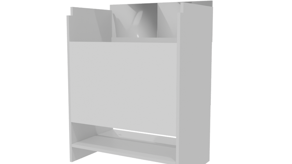 Sleek White Bathroom Vanity Cabinet 3D Model - Professional 3D Model Render 6