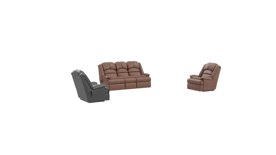 Elegant Reclining Sofa Set 3D - Professional 3D Model Render 10