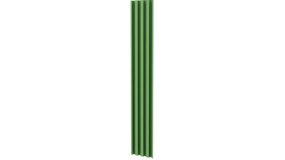 Stylized Vertical Green Panel Model - Professional 3D Model Render 12
