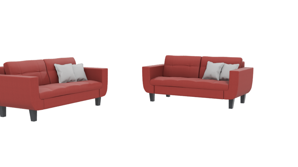Elegant Modern Sofa Set 3D Model - Professional 3D Model Render 12