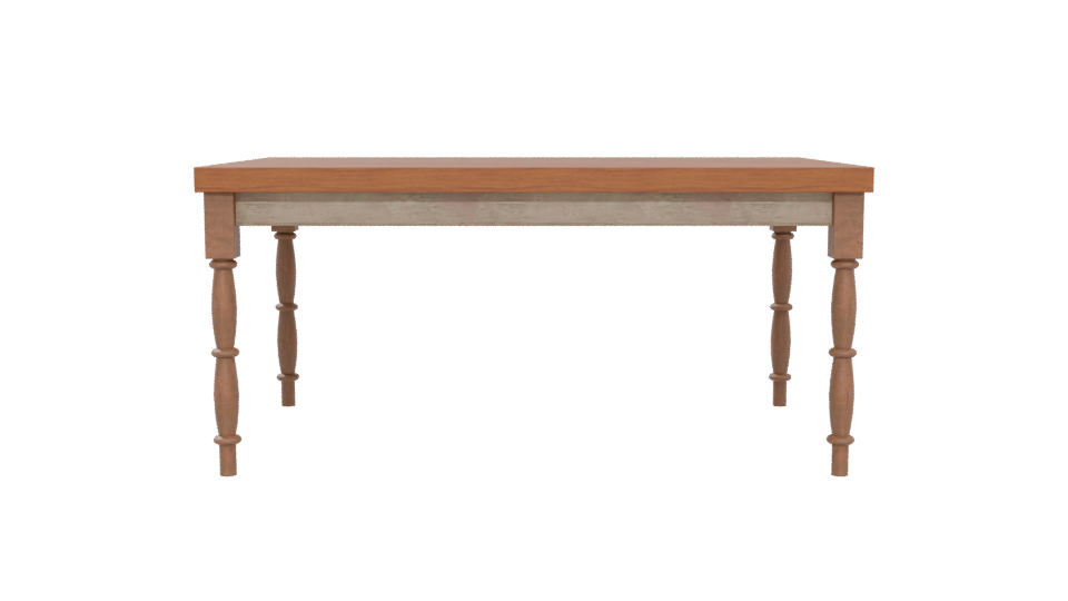 Classic Wooden Dining Table 3D Model - Professional 3D Model Render 5