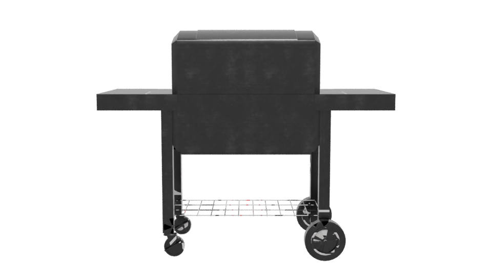 Stylish Black Outdoor Grill 3D - Professional 3D Model Render 5