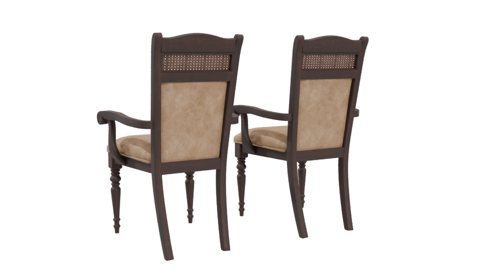 Classic Wooden Armchair Model - Professional 3D Model Render 4