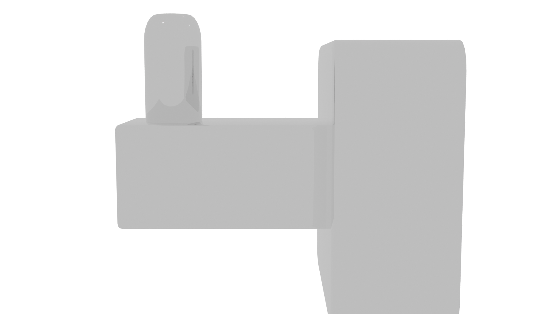 Stylish Metallic Wall Hook 3D - Professional 3D Model Render 2