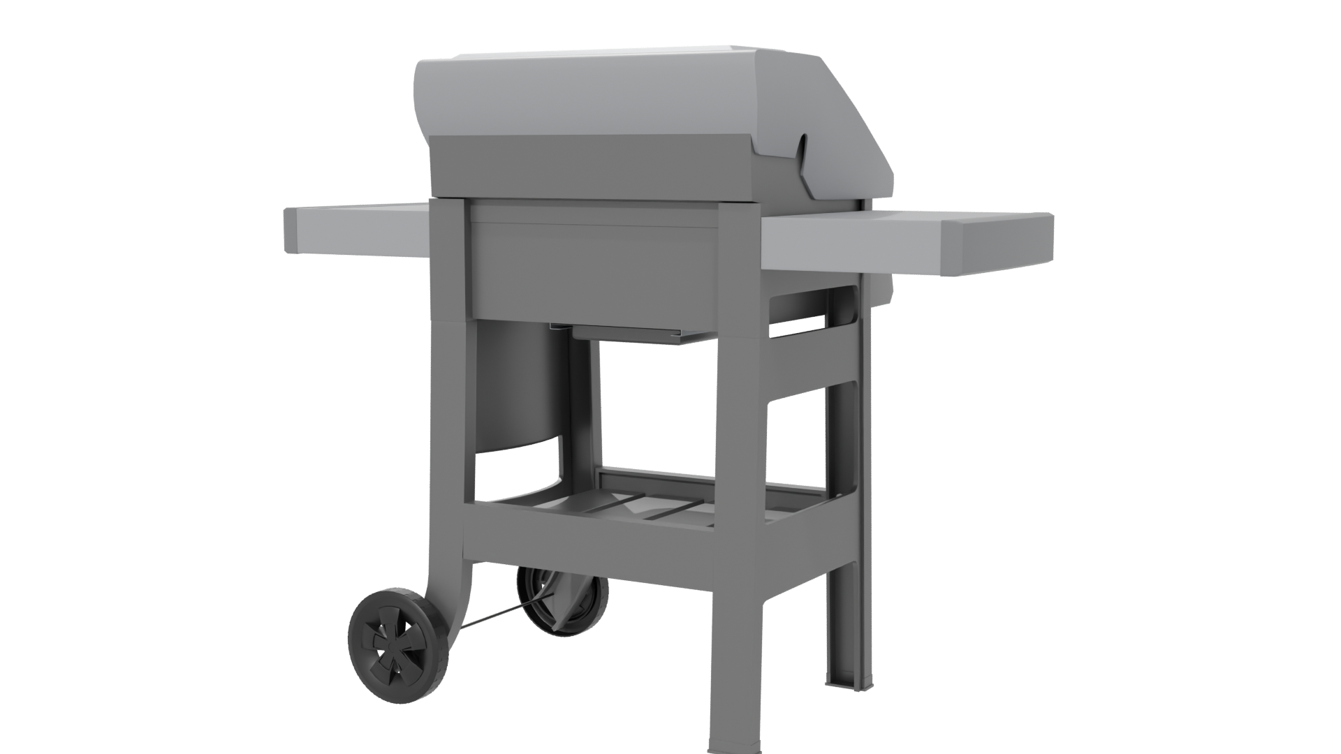 Stylish Outdoor Gas Grill 3D Model - Professional 3D Model Render 6
