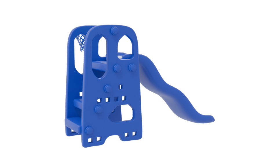 Children's Play Slide with Basketball Hoop 3D Model - Professional 3D Model Render 7