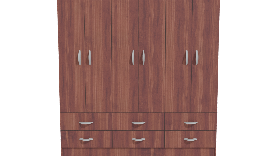 Stylish Wooden Storage Cabinet 3D - Professional 3D Model Render 11