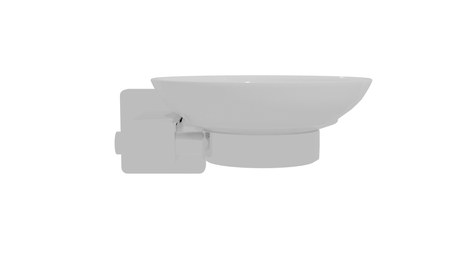 Modern Wall-Mounted Soap Dish 3D - Professional 3D Model Render 11