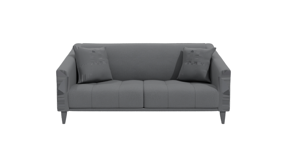 Stylish Grey Sofa 3D Model - Professional 3D Model Render 11