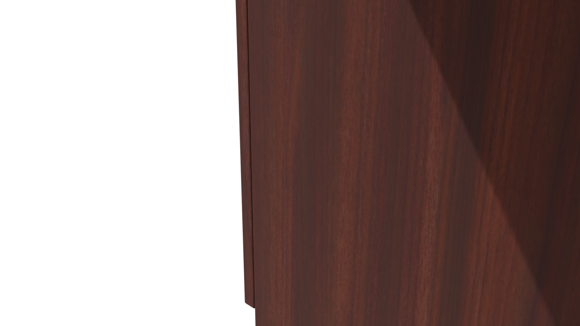 Modern Wooden Office Desk 3D - Professional 3D Model Render 2