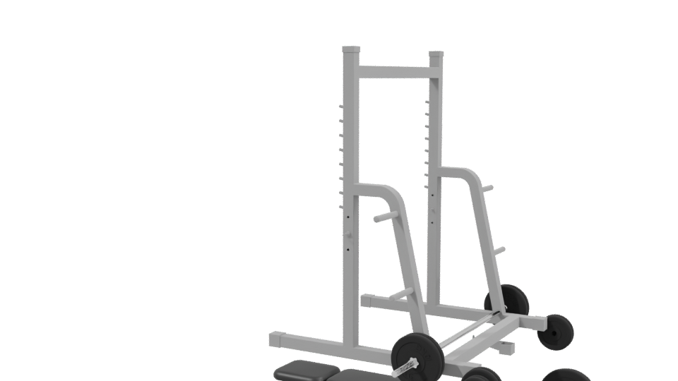 Adjustable Weight Bench 3D Model - Professional 3D Model Render 3