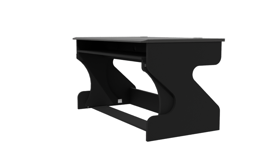 Stylish Black Office Desk Model - Professional 3D Model Render 13